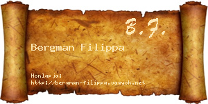 Bergman Filippa névjegykártya